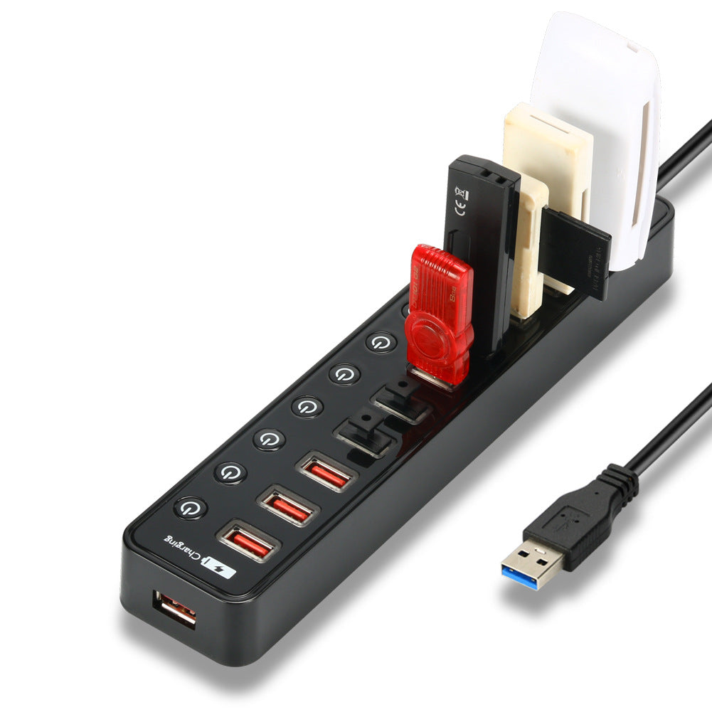Gao Maisi USB3.0 cable seperater 10-Port/11Port computer expansion hub concentrator with power hub