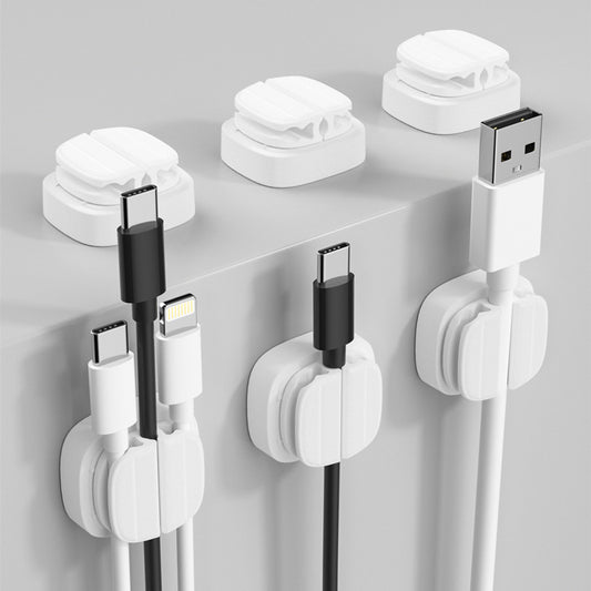 Cross-border data cable organizer wire storage buckle fixed desktop seamless mobile phone cable charge wire storage storage fantastic