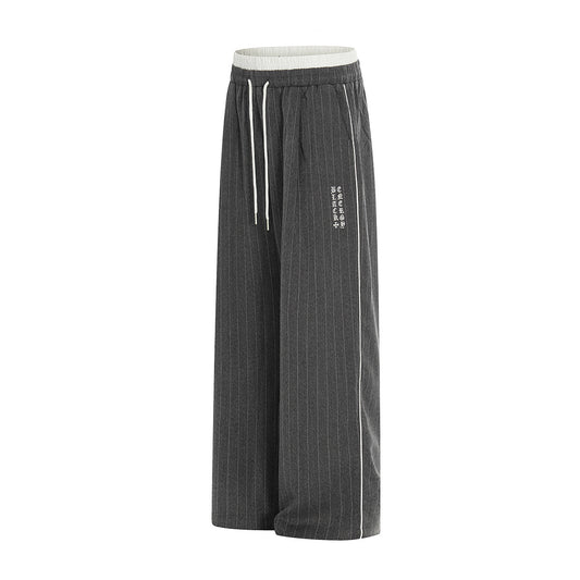 Shop Jiayiku 2026 Striped Draping Effect Suit Pants at USAve Merchandise. Old money style loose casual pants. Free shipping over $50!