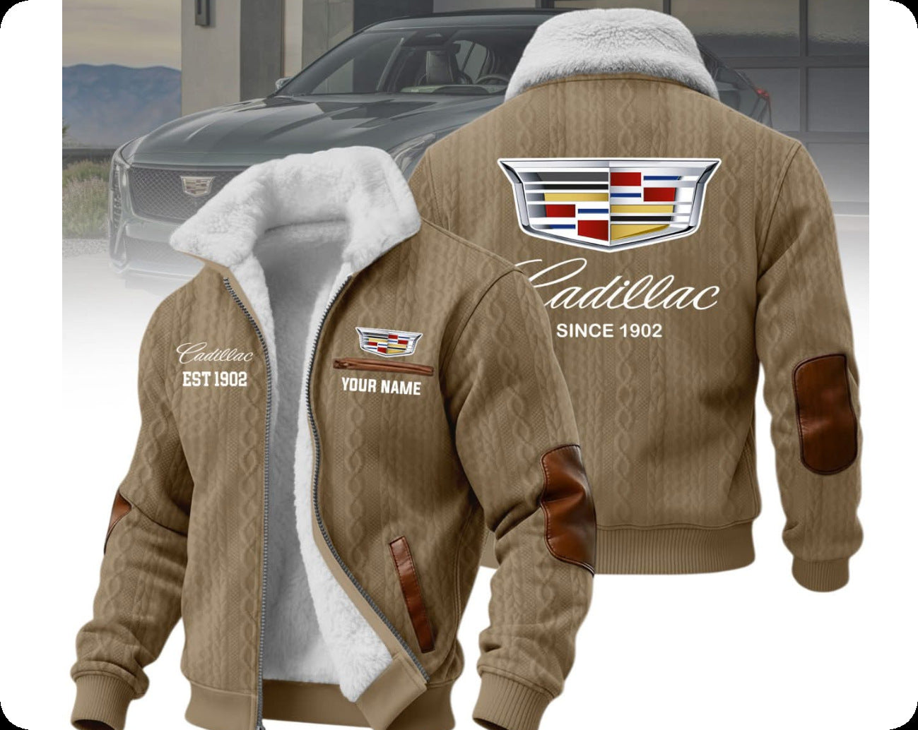 2026 foreign trade cross-border new arrival men's cotton clothes fleece jacket coat fashion Amazon independent station cotton-padded jacket