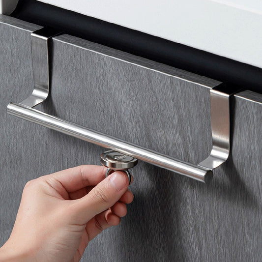 Cross-border punch free towel rack kitchen hanger cabinet storage door back in stock rag rack gloves storage rack