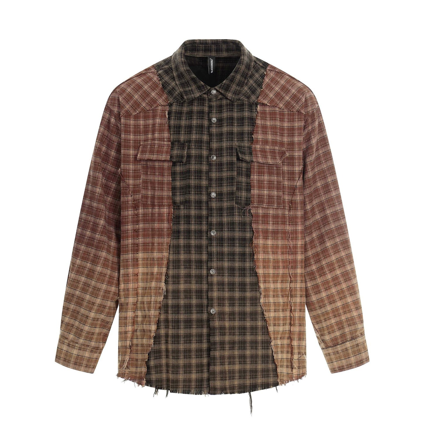 Shop Jiayiku 2026 Japanese Style Washed Distressed Checked Shirt at USAve Merchandise. Mid-ancient fashion brand. Free shipping over $50!