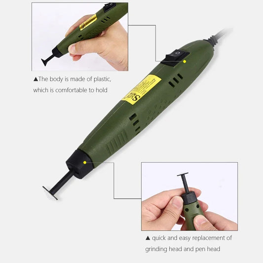 18W 110V-220V Mini Sander Grinder Tool Machine Pen Type Fixed /Speed Adjust Polisher DIY Model Groove Round Corner Polisher