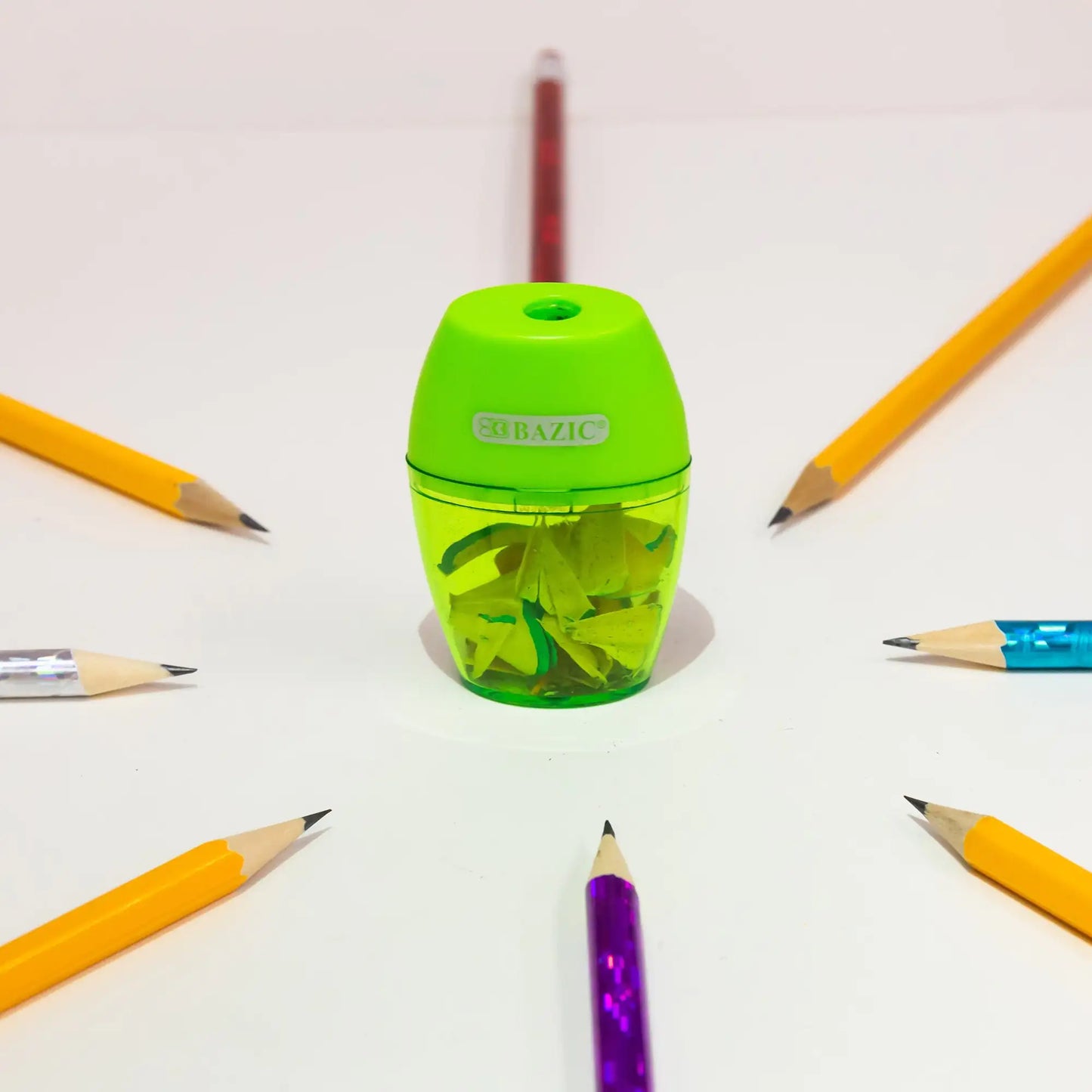 Single Hole Sharpener w/ Receptacle (3/pack)