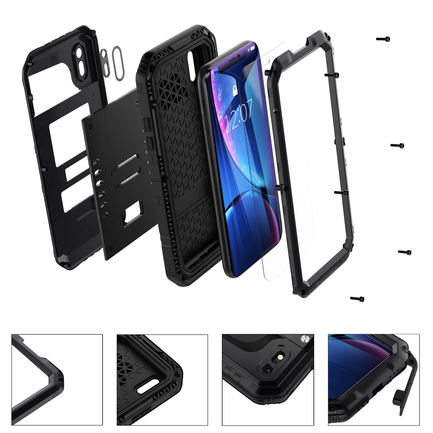 Applicable to iphoneXR waterproof case Apple 6.1 Outdoor drop-resistant diving mobile phone protective case cross-border manufacturers