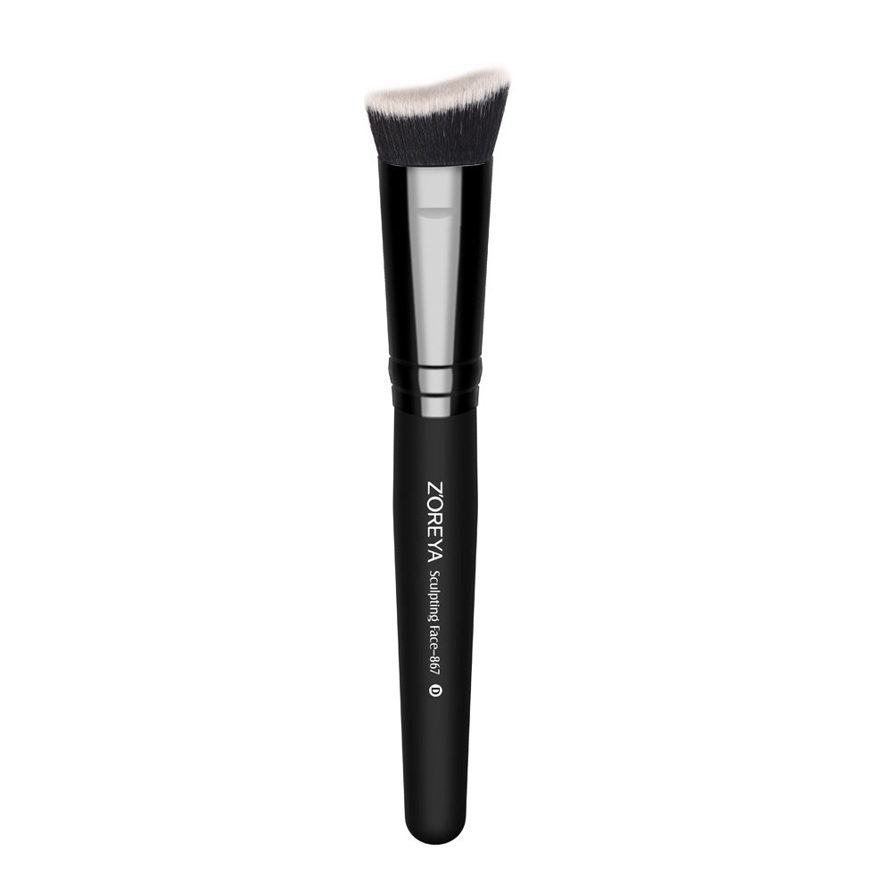 Z'oreya cross-border beauty tools black makeup brush single blush brush shaped powder foundation brush powder brush wholesale