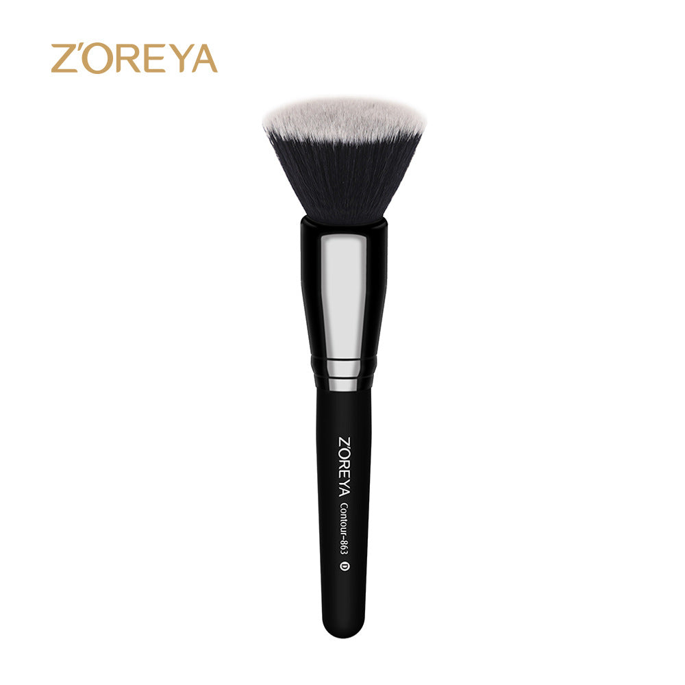 Z'oreya cross-border beauty tools black makeup brush single blush brush shaped powder foundation brush powder brush wholesale