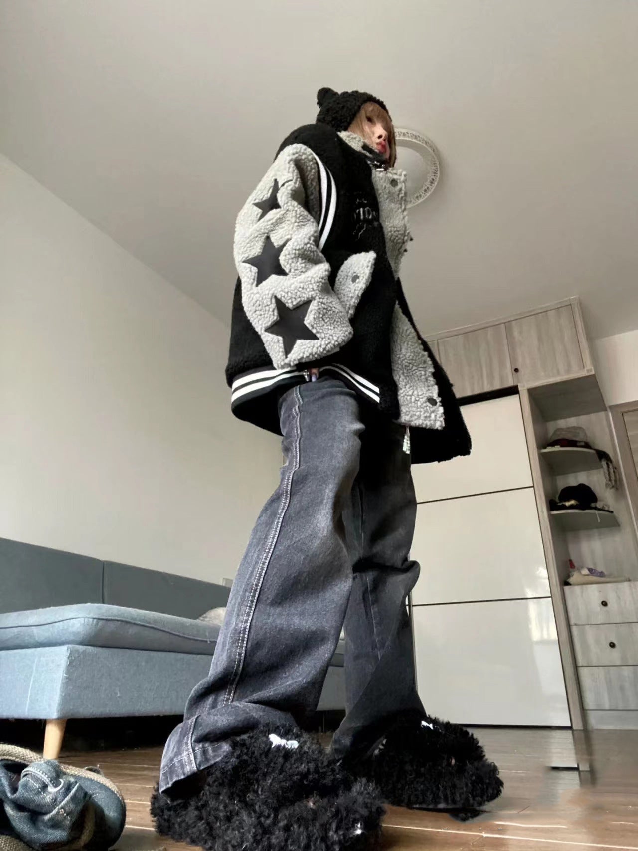 Idle Style Plush Lamb Wool Top