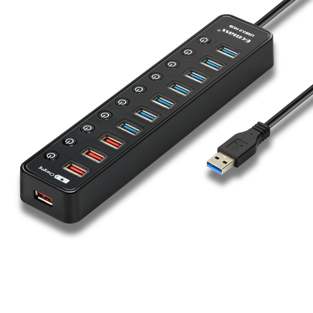 Gao Maisi USB3.0 cable seperater 10-Port/11Port computer expansion hub concentrator with power hub