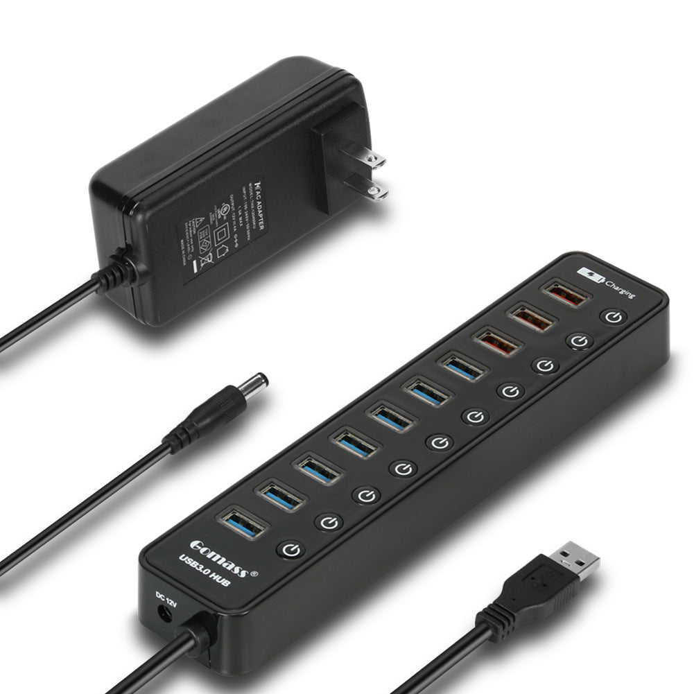 Gao Maisi USB3.0 cable seperater 10-Port/11Port computer expansion hub concentrator with power hub