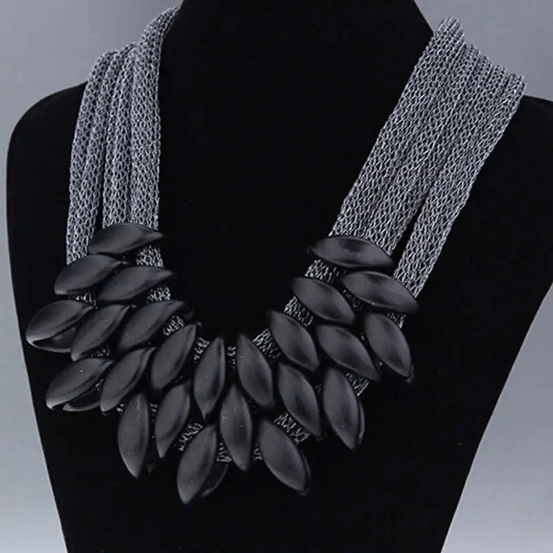 Fashion Brand New Big Gold Net Chain Chunky Statement Necklace Women Floating Charm Choker Necklace Female Jewelry Party Gift