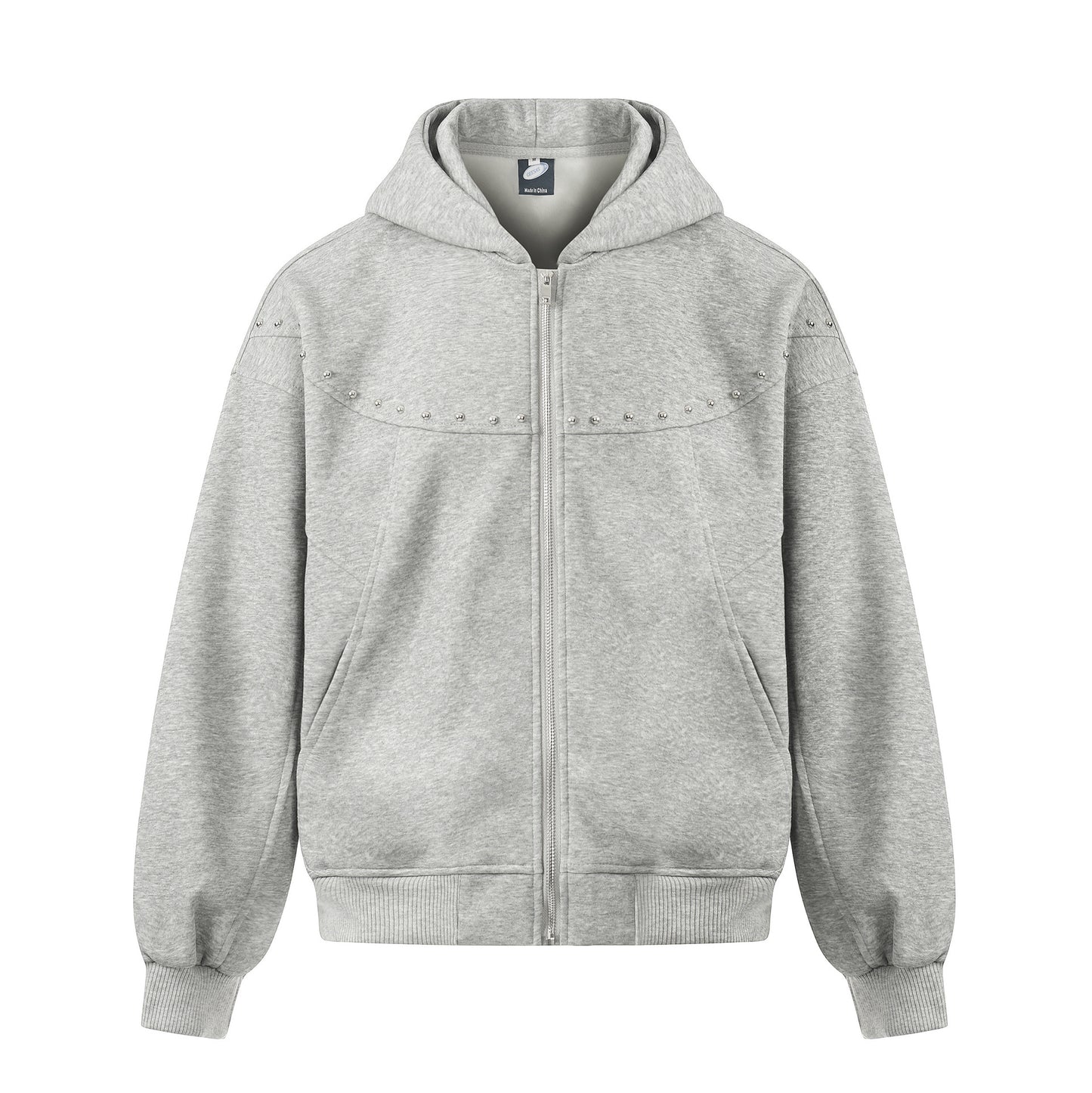 Shop Jiayiku 2026 American Washed Hoodie Coat at USAve Merchandise. Personality rivets design hooded sweater. Free shipping over $50!