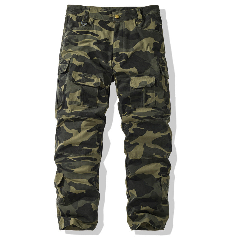 Cross-border 2026 spring new men's overalls loose casual straight-leg American fashion brand pants multi-pocket trousers for men
