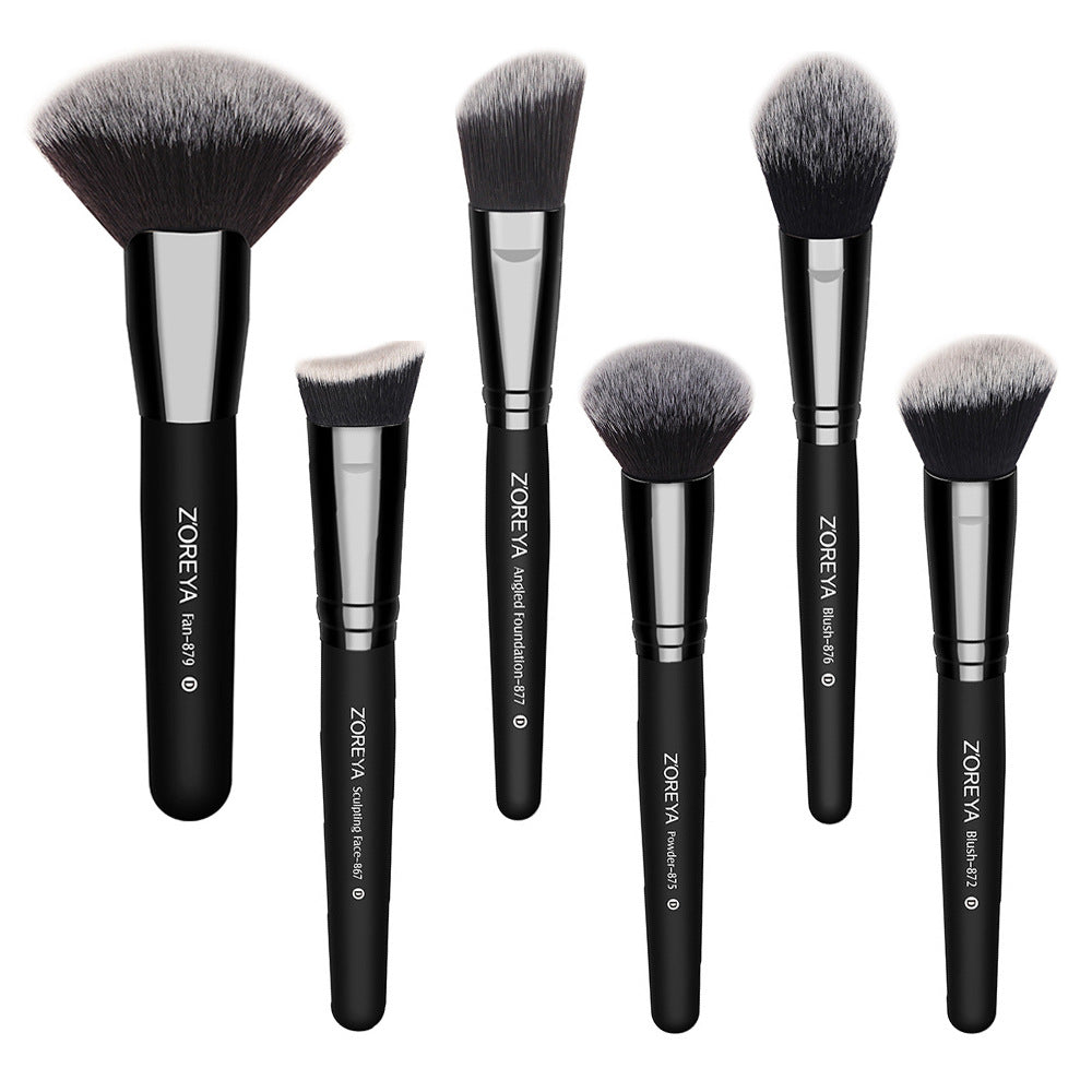 Z'oreya cross-border beauty tools black makeup brush single blush brush shaped powder foundation brush powder brush wholesale