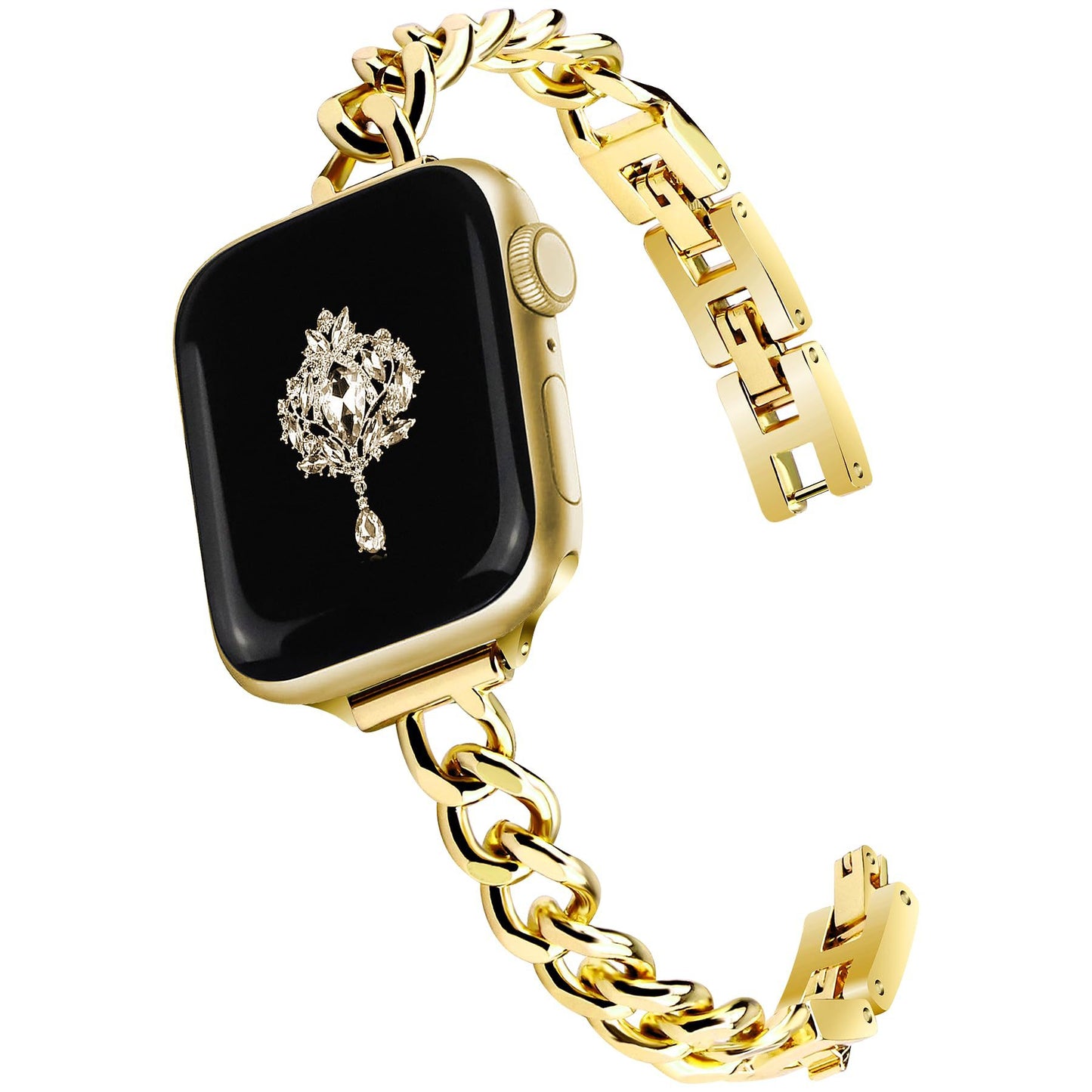 Cross-border hot single circle metal chain suitable for applewatchs9 Apple strap 10/9/8/7/6/5/4
