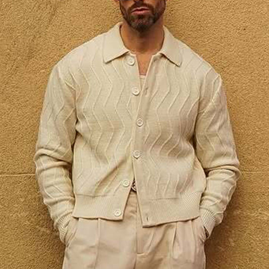 2026 new cross-border European and American knitted sweater coat men's clothing Amazon hot sale vintage zipper men's tops wholesale