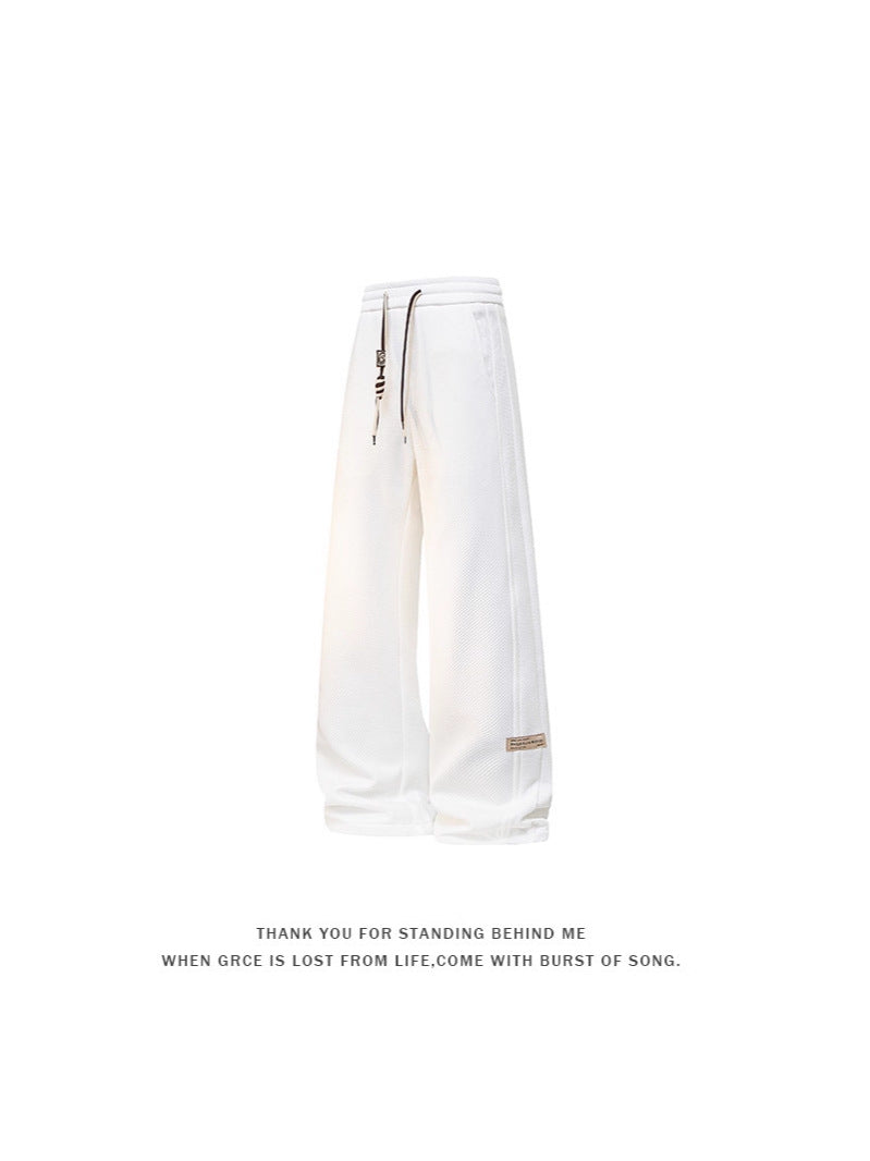 Cross-border 2026 spring new men's sports pants loose casual fashion large size labeling men's sweatpants pants fashion