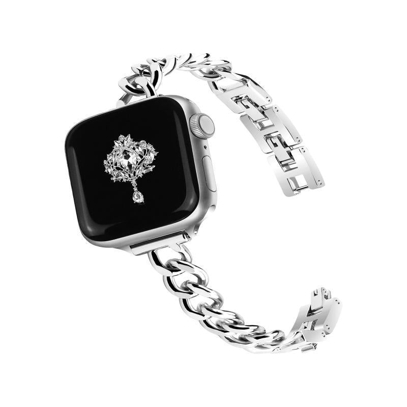 Cross-border hot single circle metal chain suitable for applewatchs9 Apple strap 10/9/8/7/6/5/4