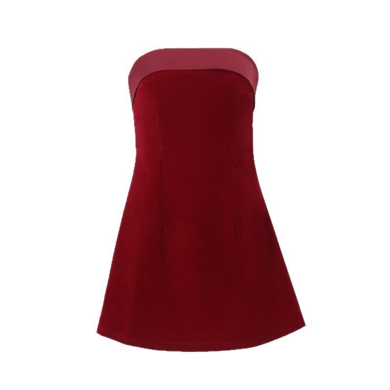 European and American 2020 spring and summer best selling women's clothes fashion sexy hot girl backless off-neck slim tube top dress