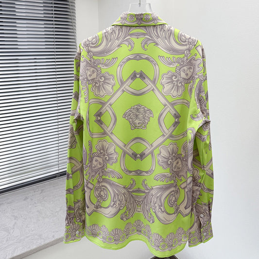 2026 New Europe and America cross border Foreign trade fashion Youth popular direct injection digital printing men's long-sleeved shirt shirt