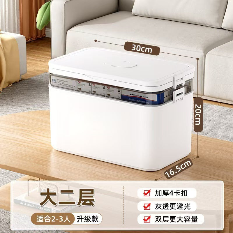 Household emergency first aid kit children emergency medicine large capacity medicine box with lid sealed storage box exclusive for cross-border