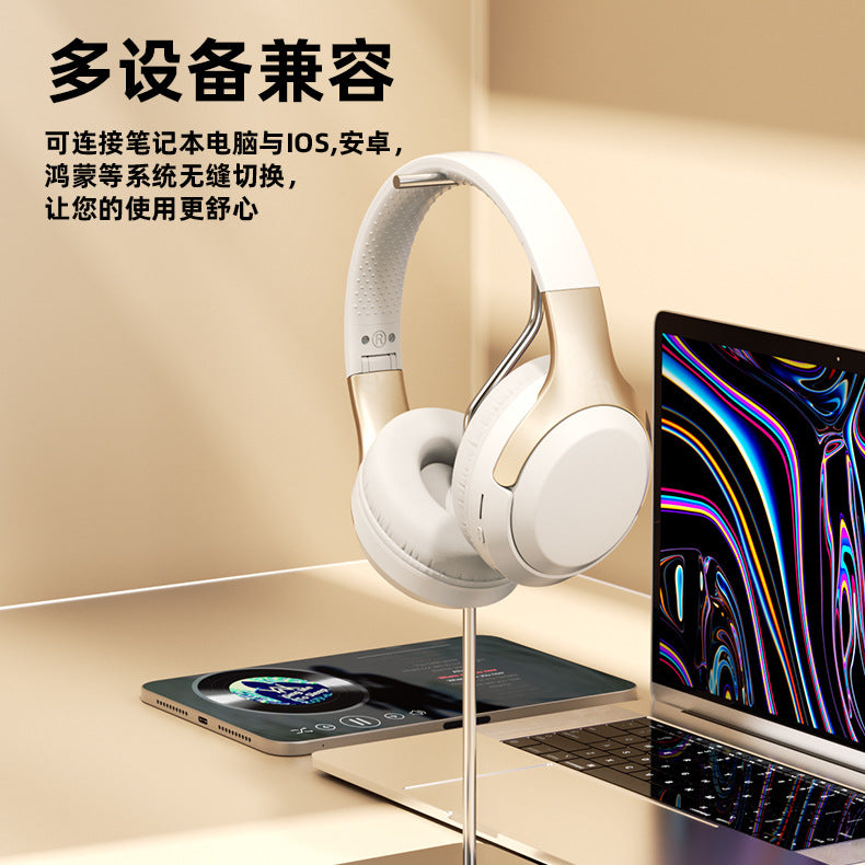Cross-border new arrival headset with microphone HIFI sound quality ultra-long life battery wireless Bluetooth headset in stock