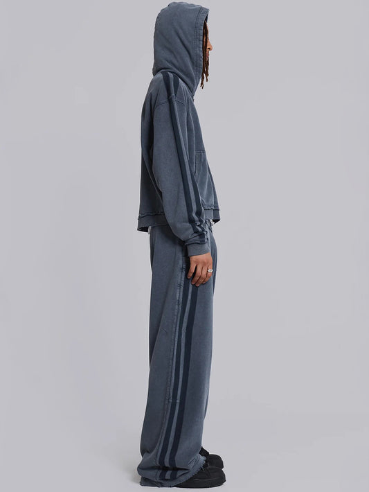 Shop 2026 Wide-Leg Pure Cotton High Waist Sweatpants at USAve Merchandise. Wild running sports casual pants. Free shipping over $50!