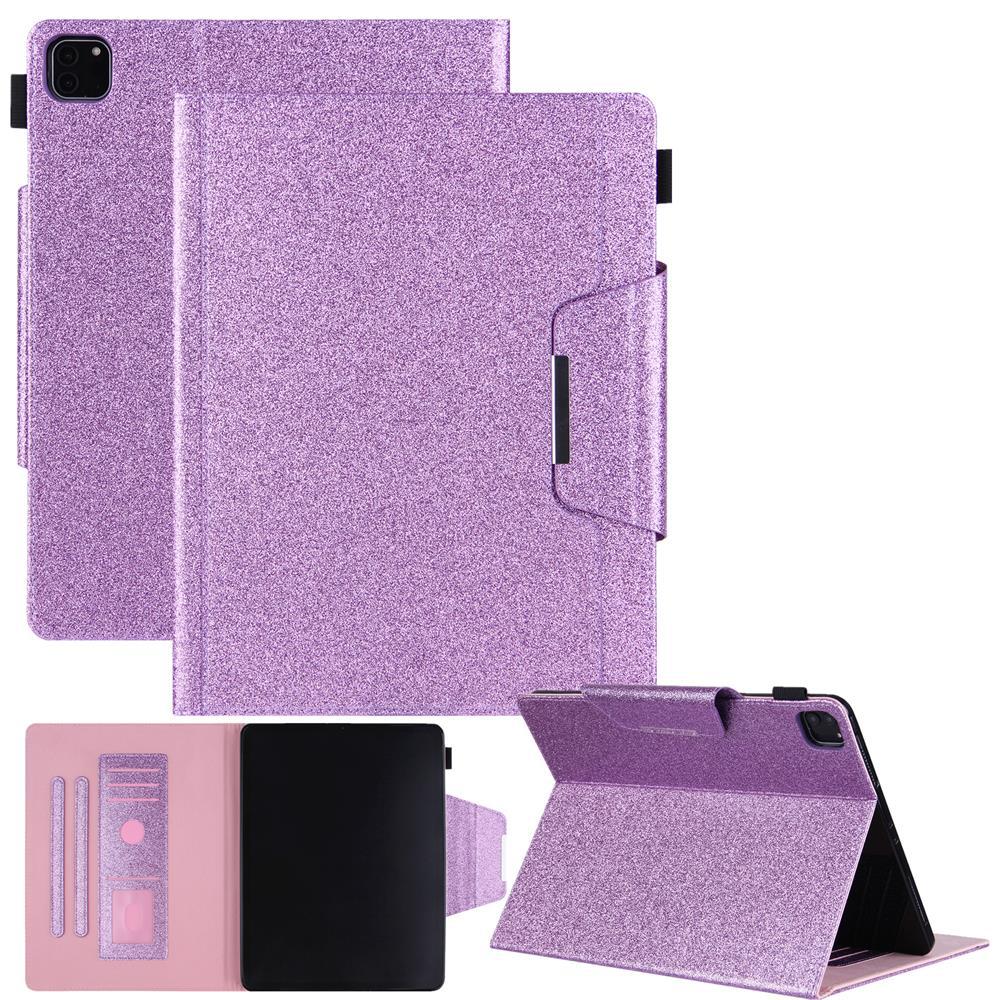 Cross-border applicable to iPadPro 11 2024 multi-function tablet protective case Air6 13 hardware glitter leather case