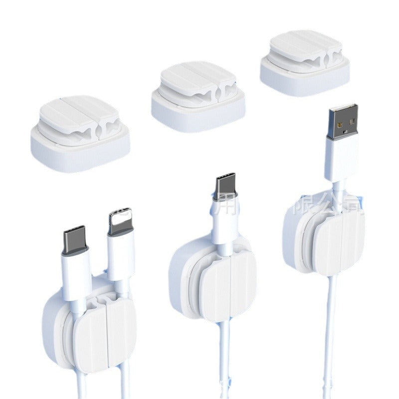 Cross-border data cable organizer wire storage buckle fixed desktop seamless mobile phone cable charge wire storage storage fantastic