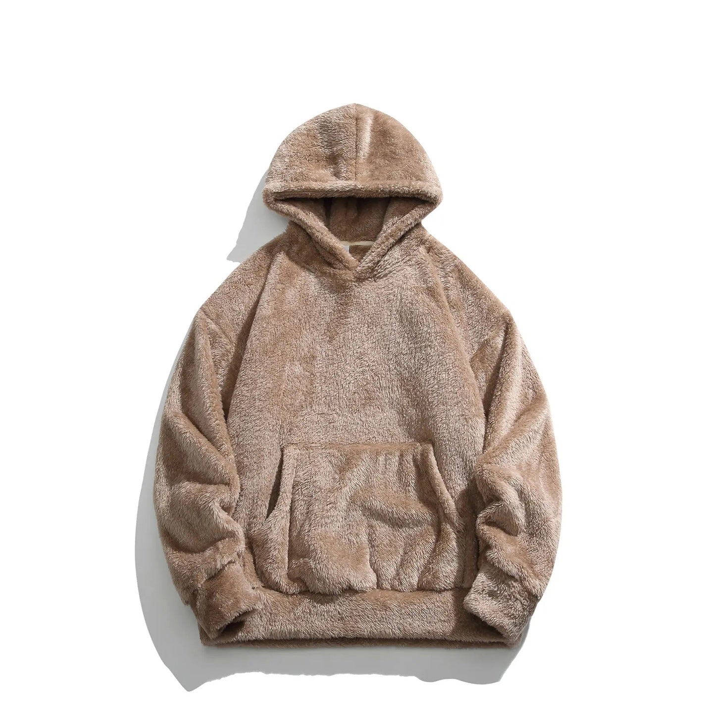 European and American plus size Bejirog hooded sweater men's American fashion brand winter fleece lined padded warm keeping top cross-border foreign trade