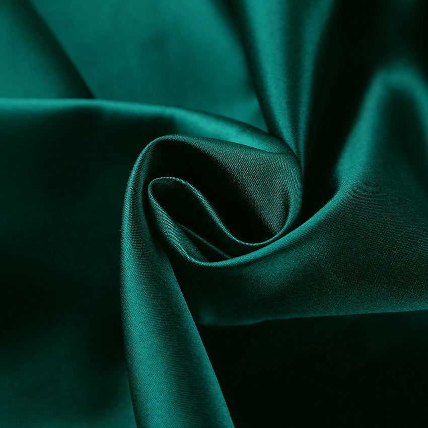 2026 spring cross-border wholesale atmosphere solid color satin large swing skirt female sweet loose temperament A- line skirt