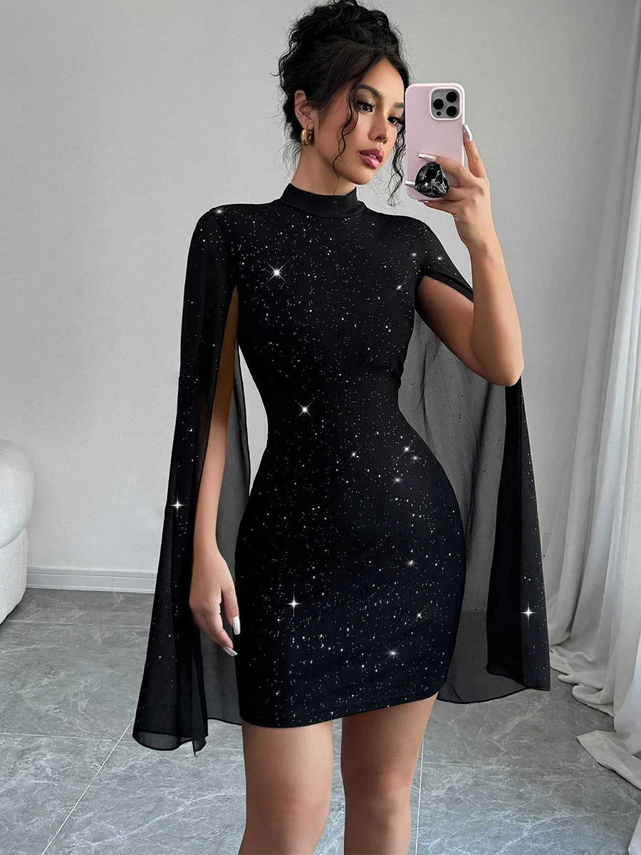 Cross-border European and American elegant style slim dress 2026 New Amazon foreign trade women's clothing hip skirt elastic midi skirt