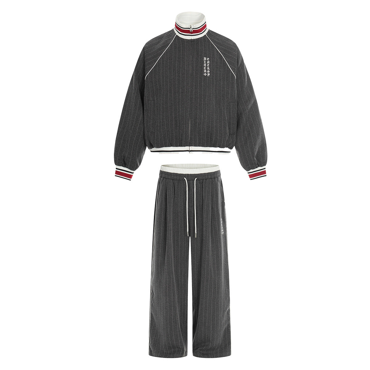 Shop Jiayiku 2026 Striped Draping Effect Suit Pants at USAve Merchandise. Old money style loose casual pants. Free shipping over $50!
