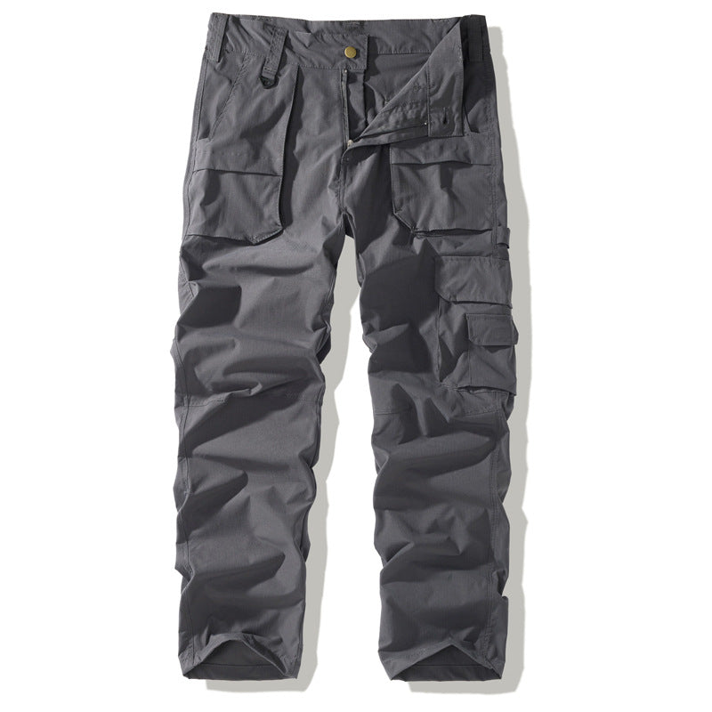 Cross-border 2026 spring new men's overalls loose casual straight-leg American fashion brand pants multi-pocket trousers for men