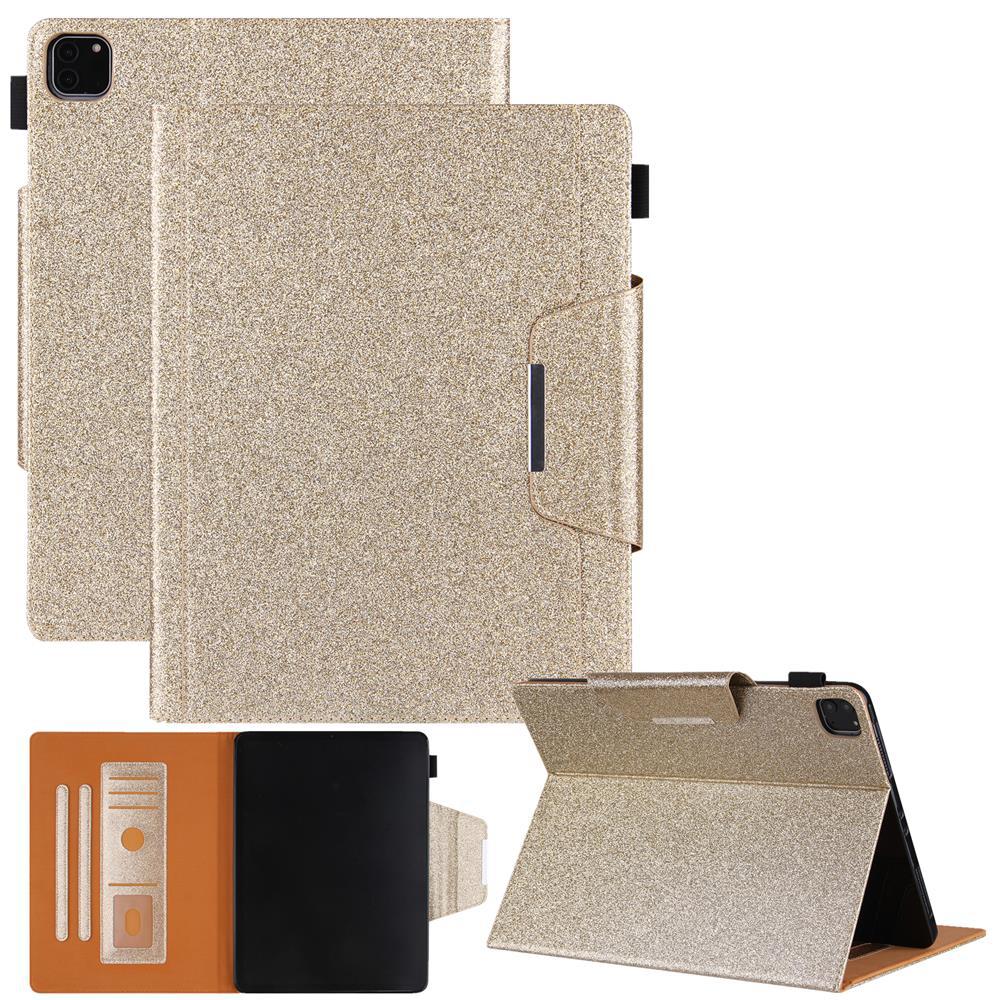 Cross-border applicable to iPadPro 11 2024 multi-function tablet protective case Air6 13 hardware glitter leather case