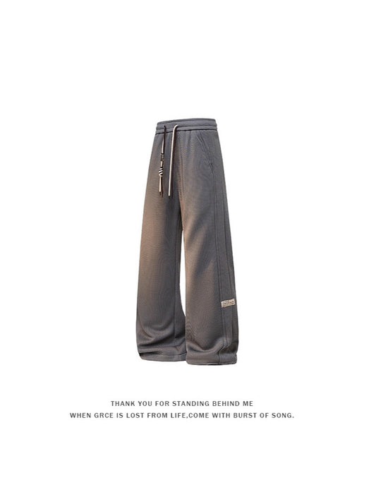 Cross-border 2026 spring new men's sports pants loose casual fashion large size labeling men's sweatpants pants fashion