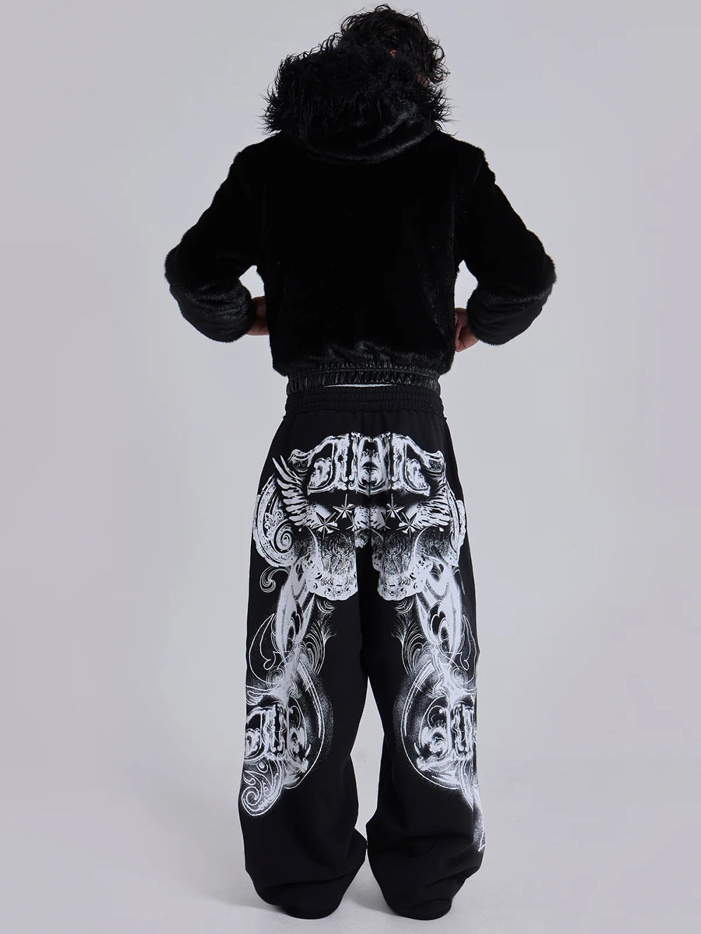 Shop 2026 Wide-Leg Printed Cotton High Waist Sweatpants at USAve Merchandise. Versatile hip hop style pants. Free shipping over $50!