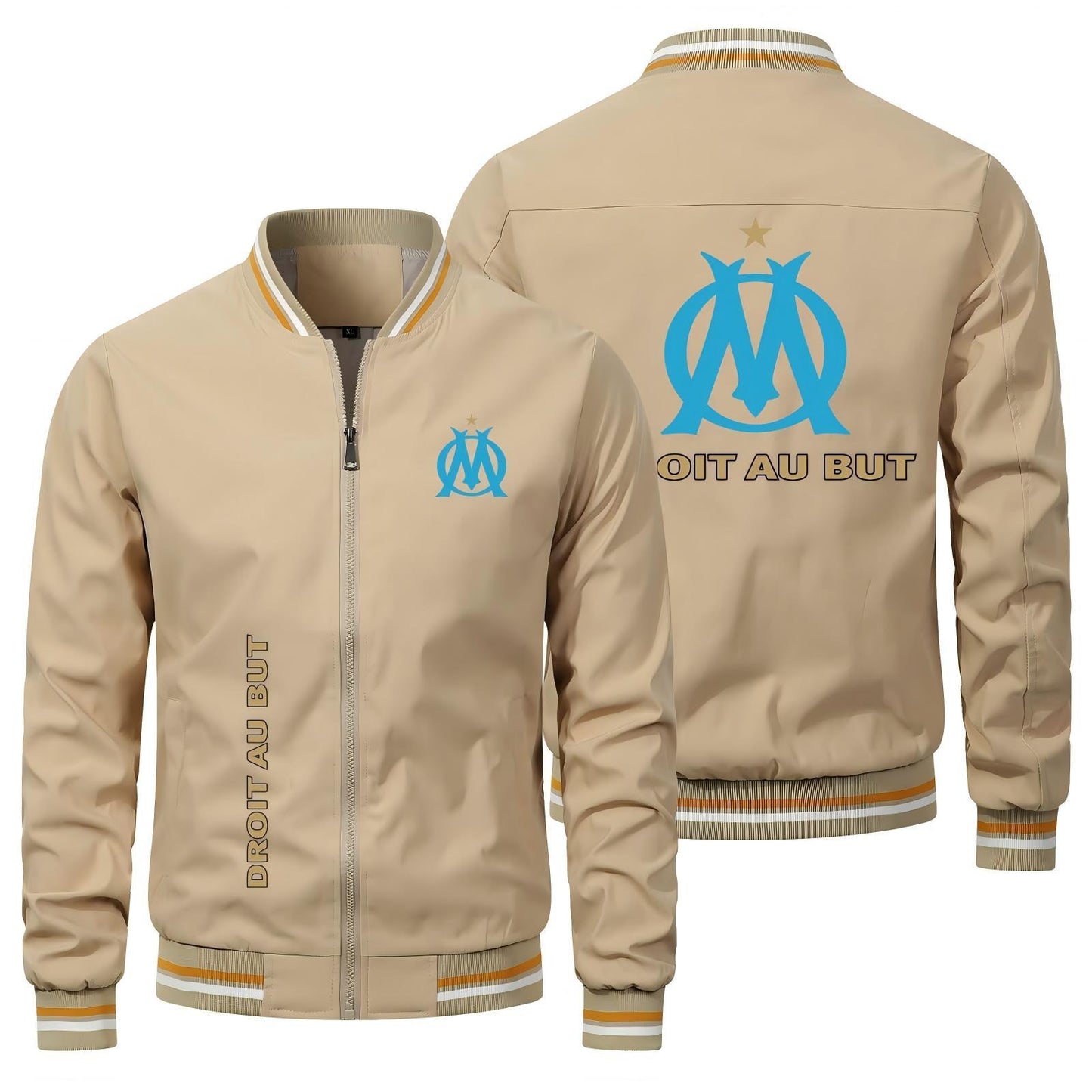 2026 spring foreign trade thin cross-border wish casual car logo jacket coat men's clothing thin section zipper white jacket