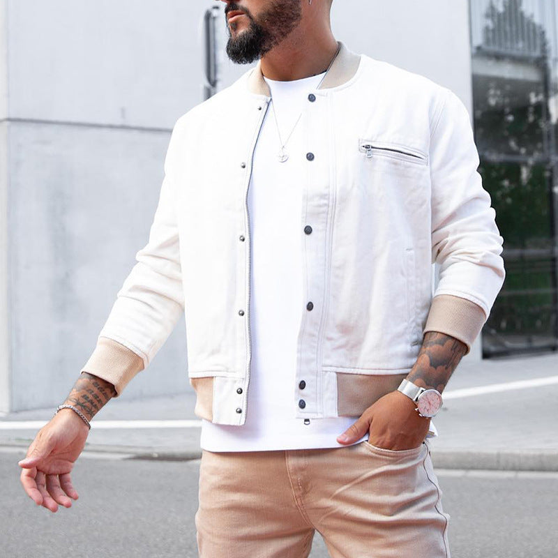 Cross-border European and American style men's clothing jacket 2026 New Amazon hot sale men's casual tops wholesale foreign trade