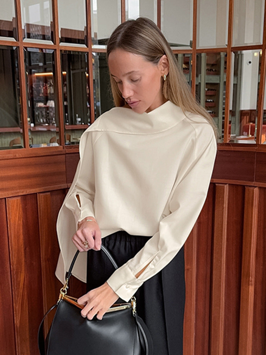 French elegant halter tie-neck top women's 2026 spring cross-border fashion inner match pullover women's shirt women's clothing