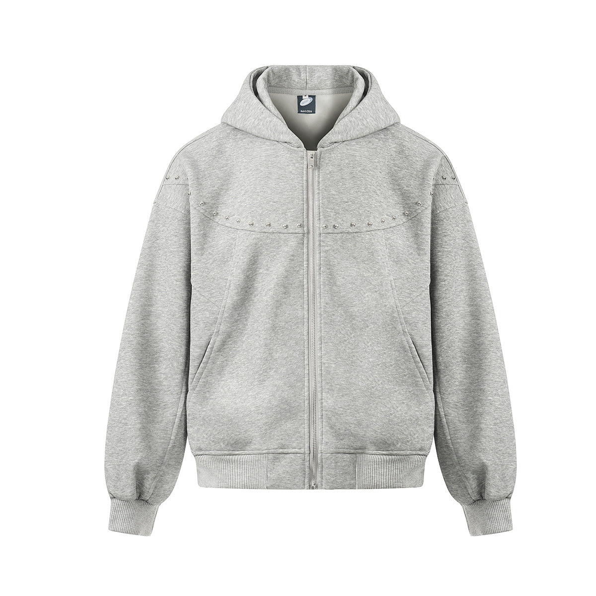Shop Jiayiku 2026 American Washed Hoodie Coat at USAve Merchandise. Personality rivets design hooded sweater. Free shipping over $50!