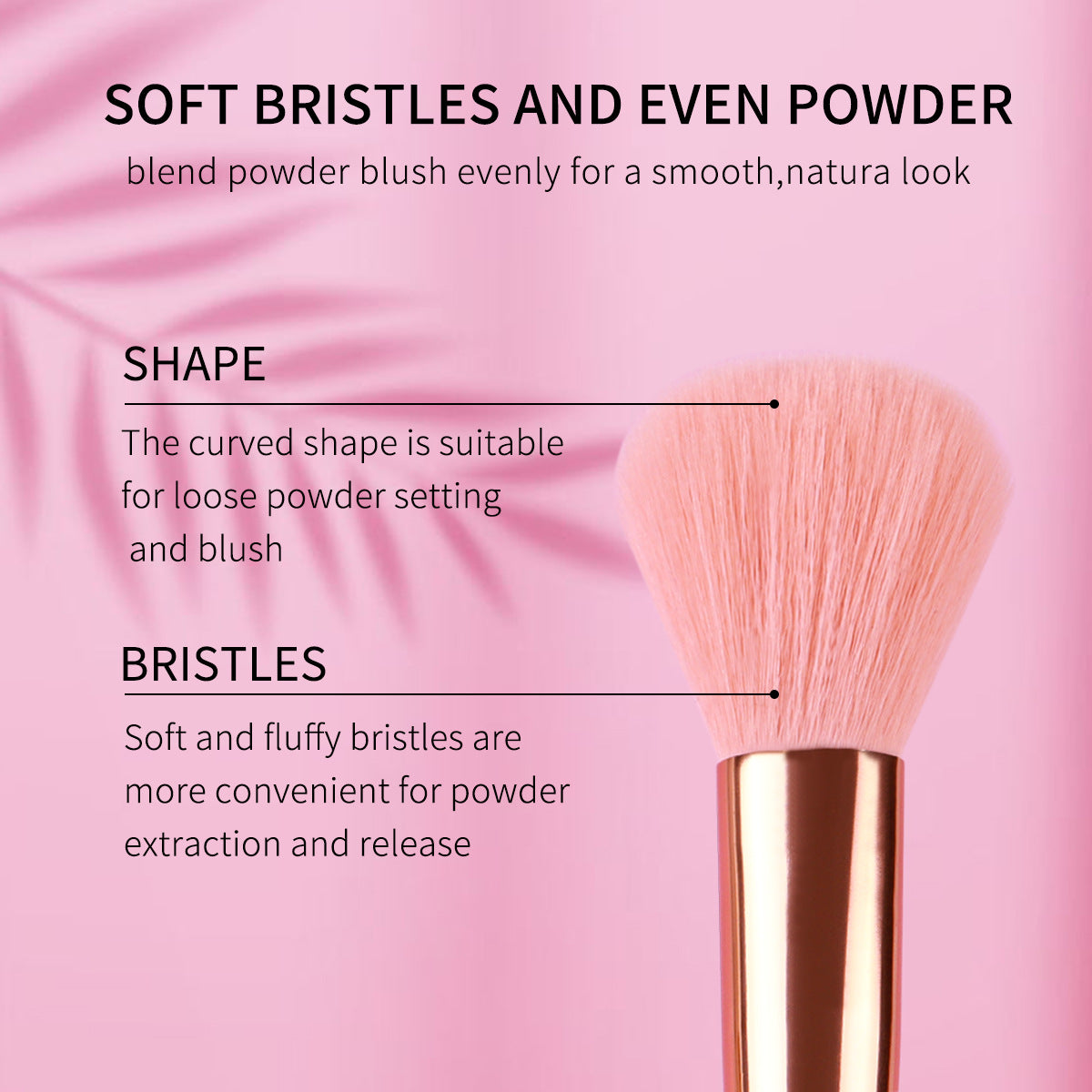 Z'oreya cross-border new portable pink transparent handle beauty tools 5 PCs eyeshadow brush brush suit wholesale