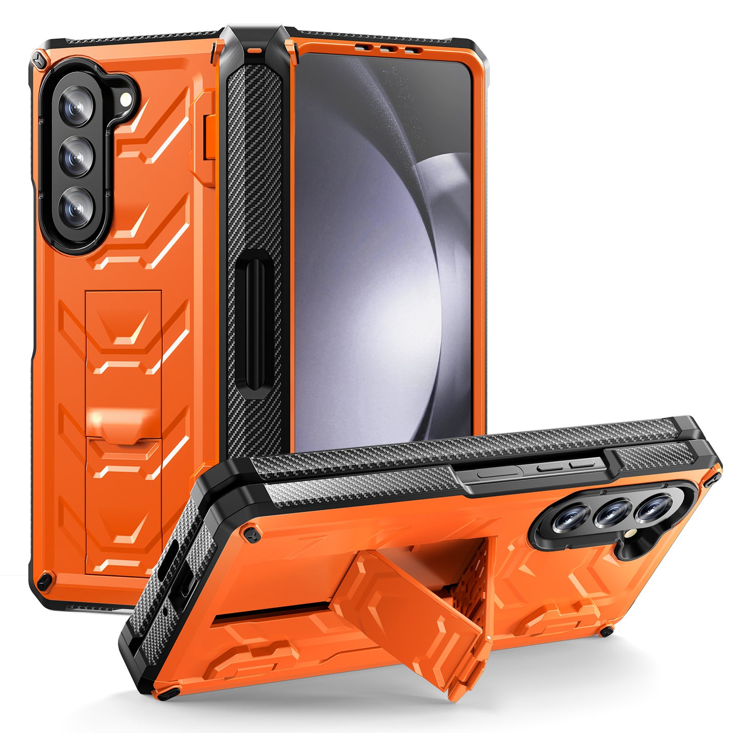 Cross-border applicable Samsung zfol5 bracket mobile phone case 2-in-1 with Pen slot fol4 drop-resistant phone case cross-border