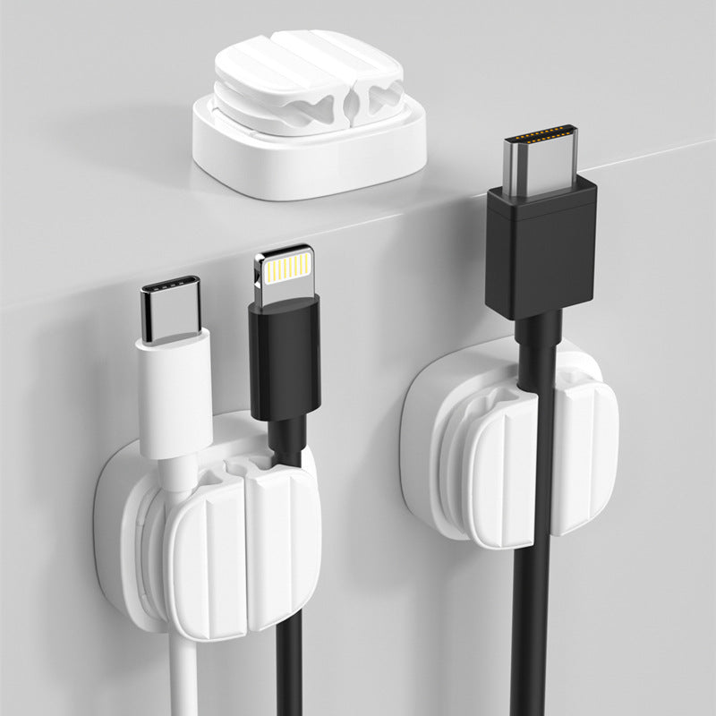 Cross-border data cable organizer wire storage buckle fixed desktop seamless mobile phone cable charge wire storage storage fantastic