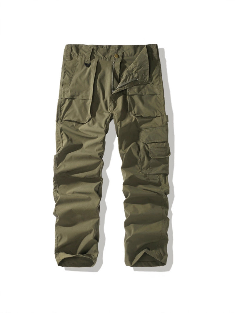Cross-border 2026 spring new men's overalls loose casual straight-leg American fashion brand pants multi-pocket trousers for men