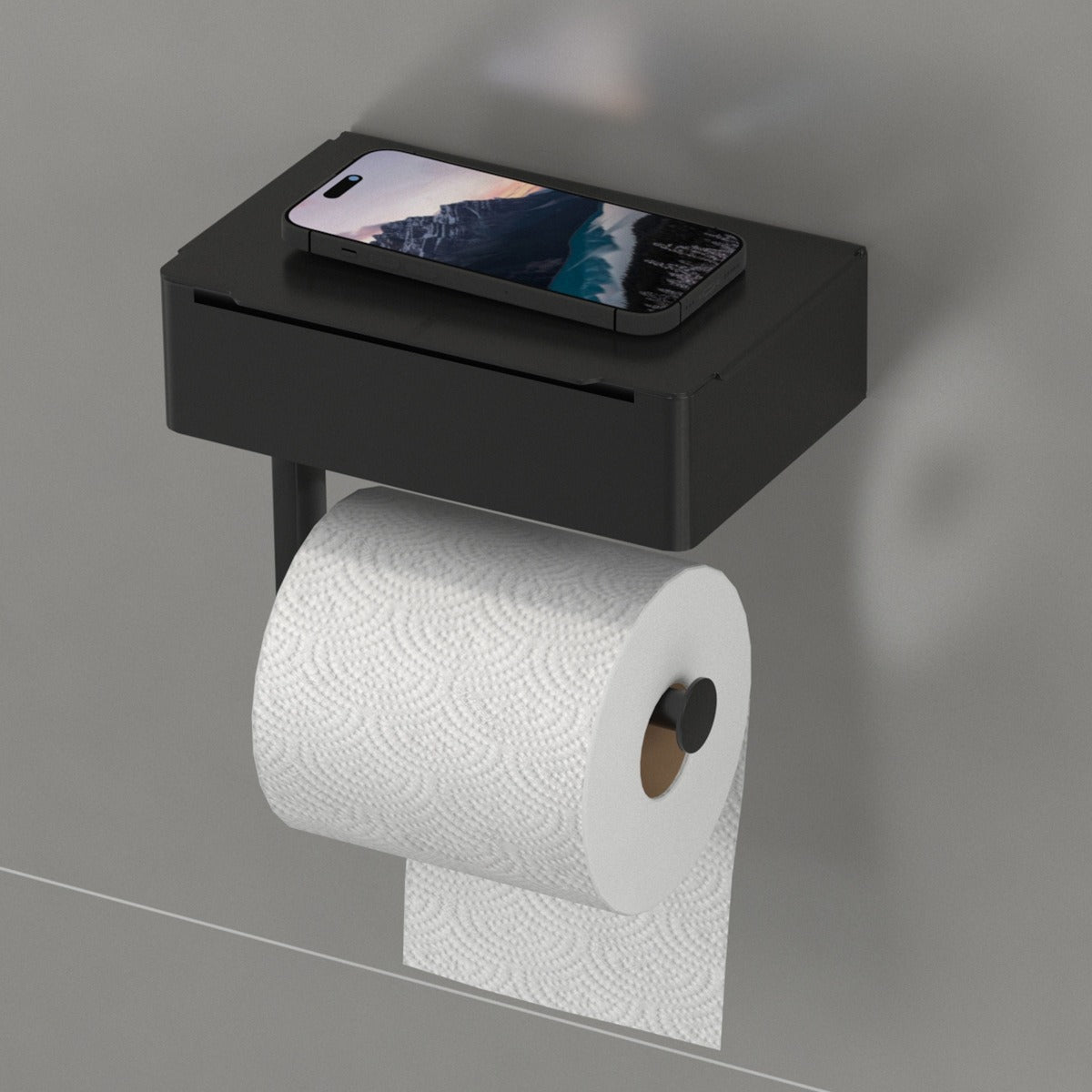Cross-border bathroom tissue holder 304 stainless steel punch-free toilet paper holder toilet tissue box roll stand wet tissue box