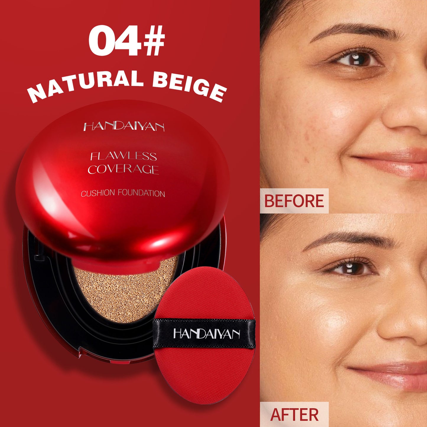 Shop Handaiyan 5-Color Oval Cushion Liquid Foundation at USAve Merchandise. Clear natural concealer repair. Free shipping over $50!
