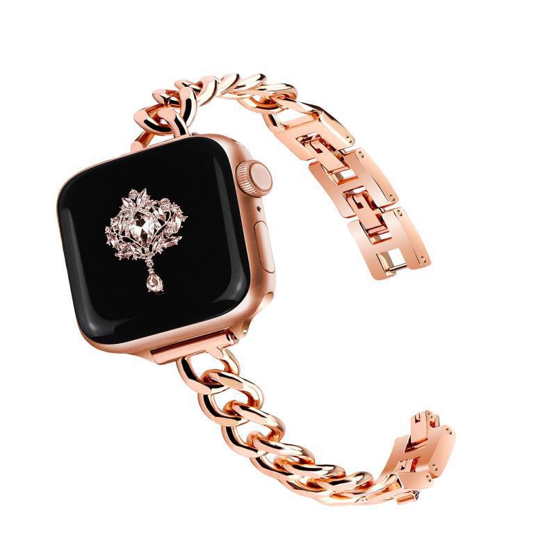 Cross-border hot single circle metal chain suitable for applewatchs9 Apple strap 10/9/8/7/6/5/4