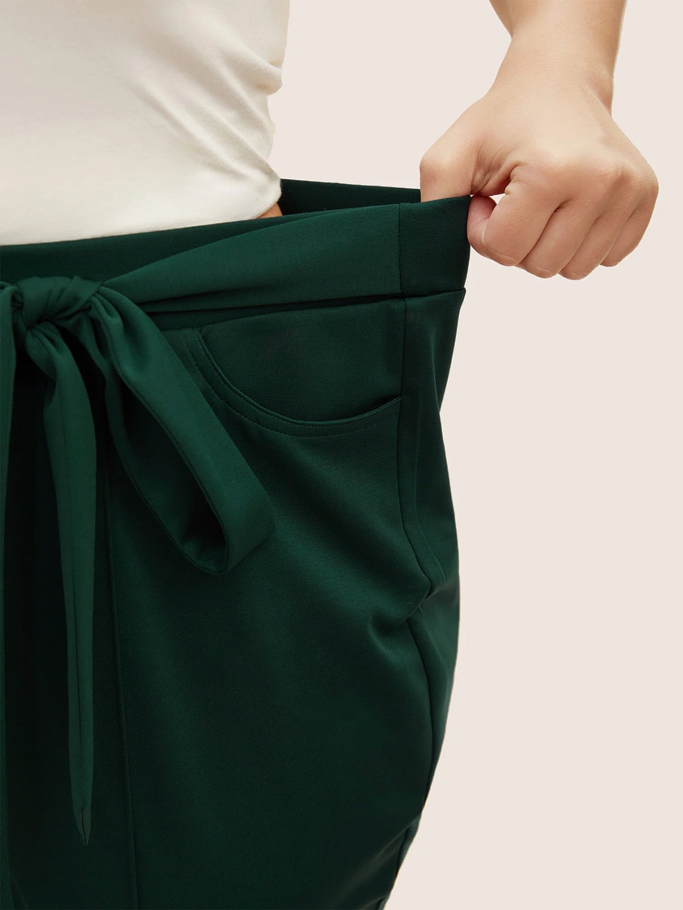 2026 autumn and winter New Amazon foreign trade large size women's clothing all-match commute style casual pants elastic waist flared pants