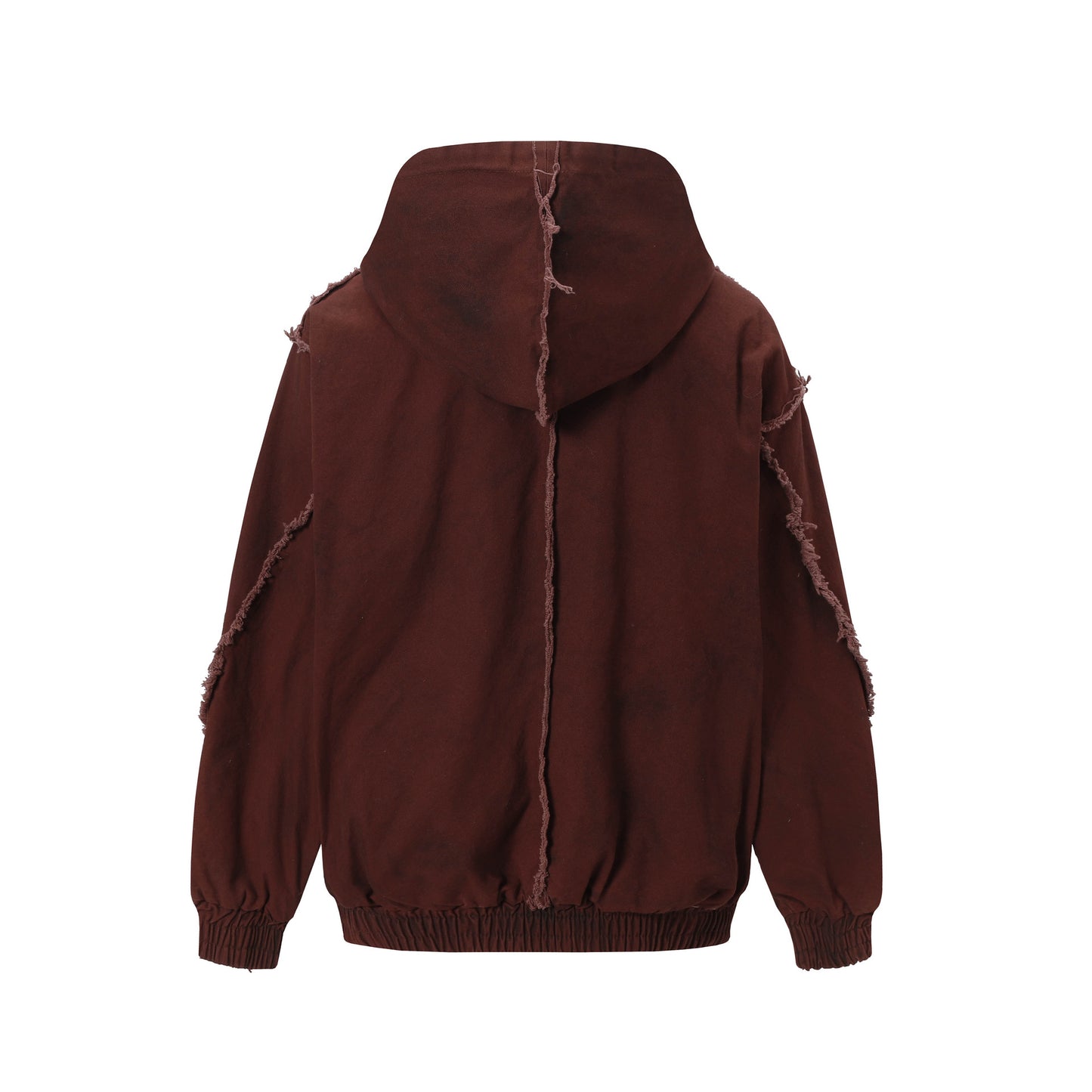 Jiayiku men's clothing 2026 spring and summer new style waste soil style American retro washed frayed stitching hooded jacket jacket